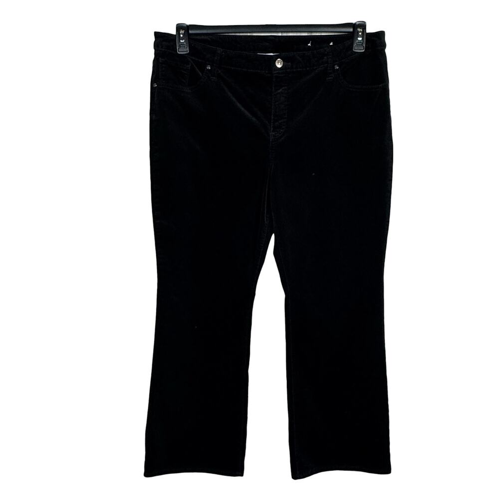 Chico’s SZ 3.5R (18R) Velveteen Bootcut Pants Stretch Zip-Fly Hi-Rise Pockets